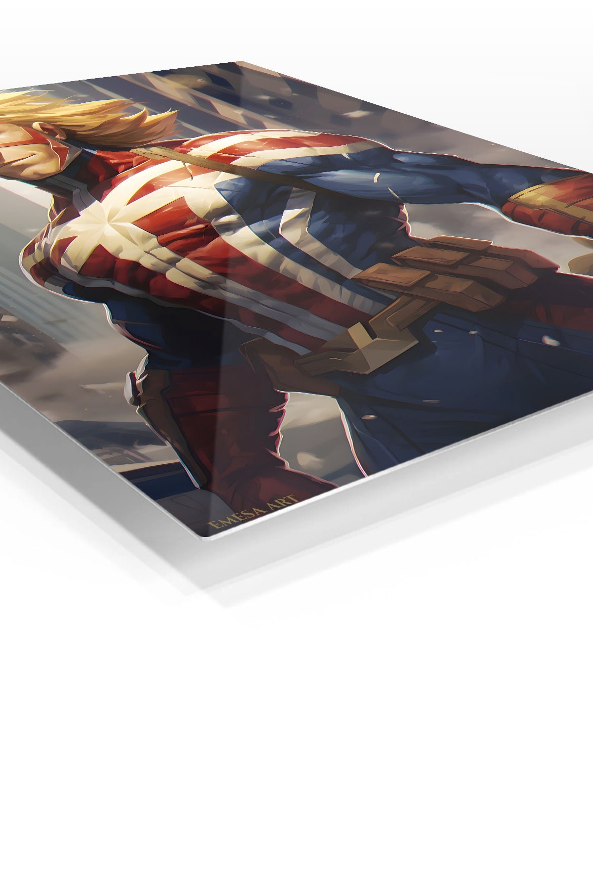 Golden-Haired City Hero metal wall art print, view 2