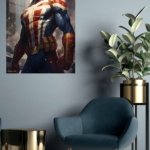 Golden-Haired City Hero metal wall art print, view 5