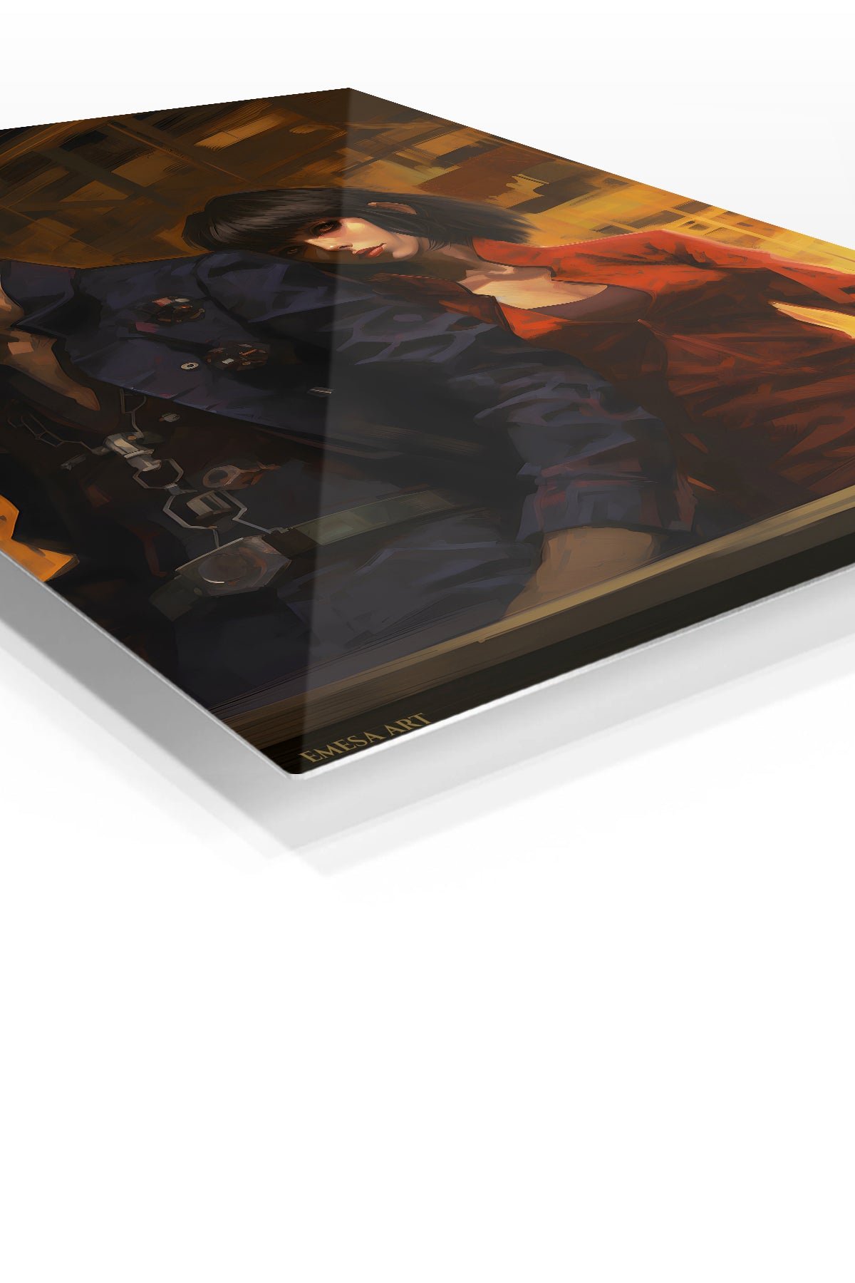 Amber City Duo metal wall art print, view 2