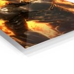 Ember-Eyed Armored Warrior metal wall art print, view 2