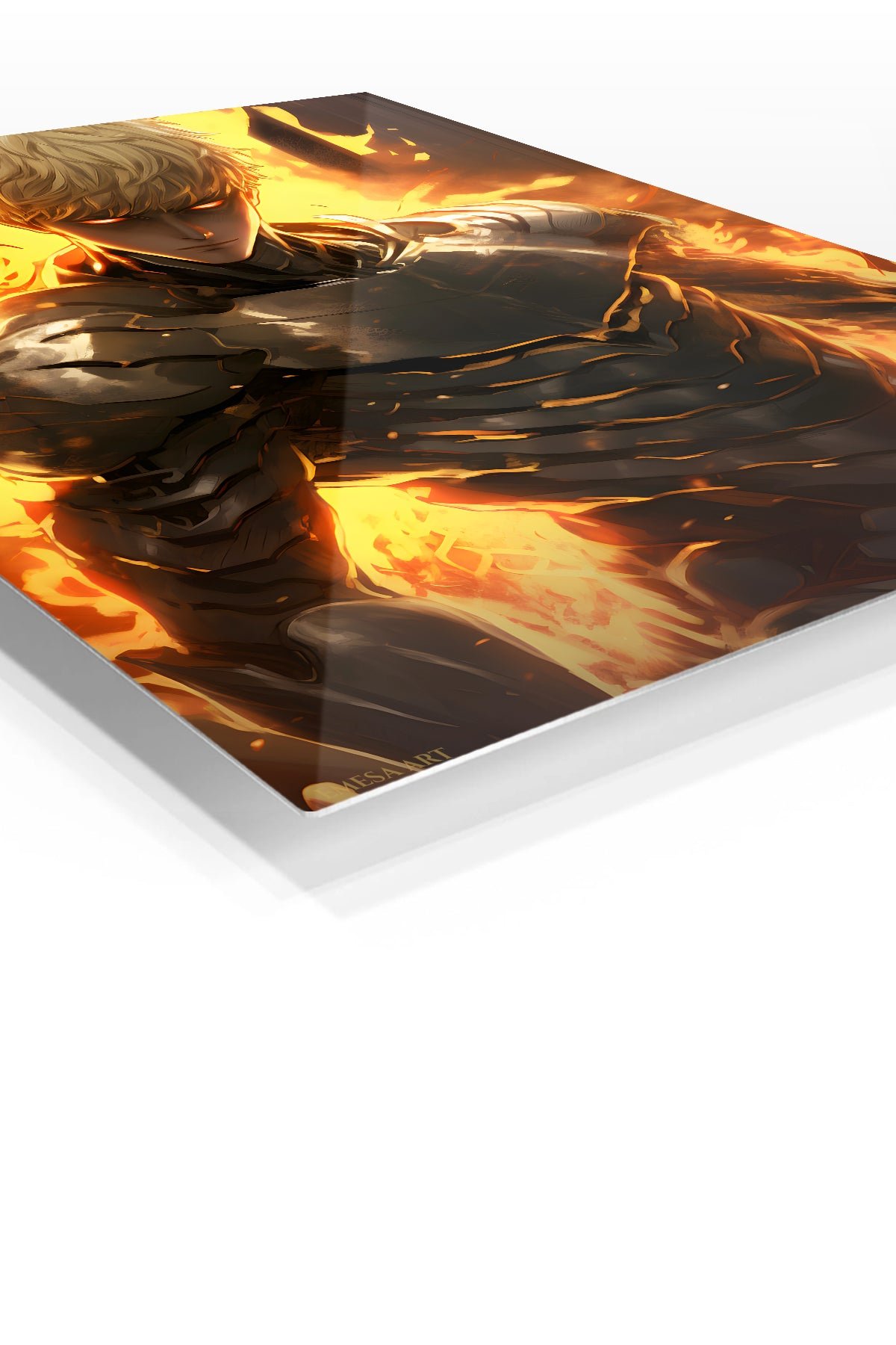 Ember-Eyed Armored Warrior metal wall art print, view 2