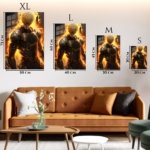 Ember-Eyed Armored Warrior metal wall art print, view 6