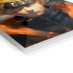 Golden-Haired Ninja Portrait metal wall art print, view 2