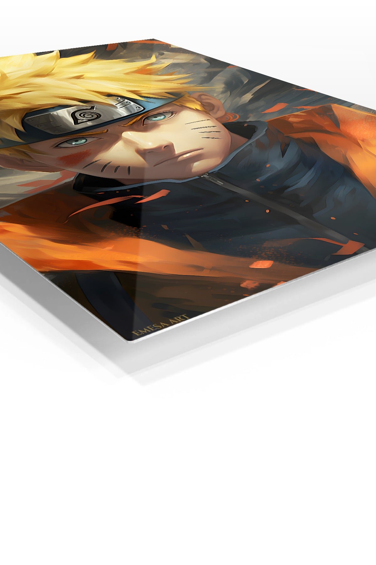 Golden-Haired Ninja Portrait metal wall art print, view 2