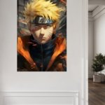 Golden-Haired Ninja Portrait metal wall art print, view 5