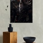 Ember-Haired Masked Warrior metal wall art print, view 4