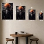 Ember-Haired Masked Warrior metal wall art print, view 6