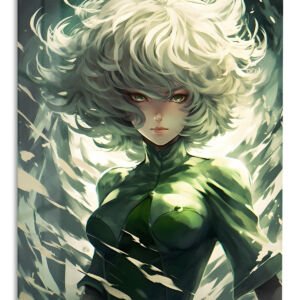 Emerald Wind Guardian metal wall art print