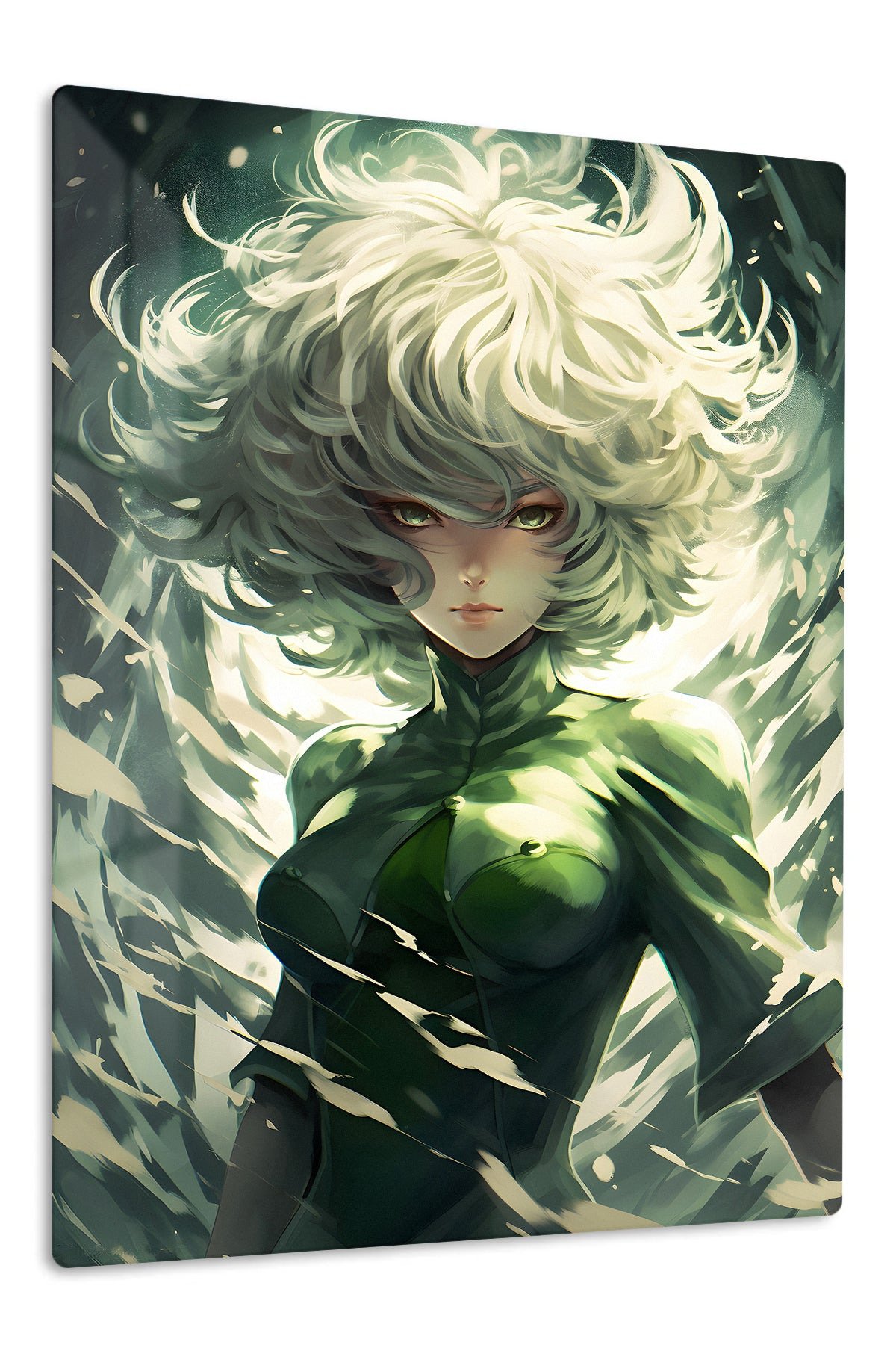 Emerald Wind Guardian metal wall art print