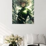 Emerald Wind Guardian metal wall art print, view 5
