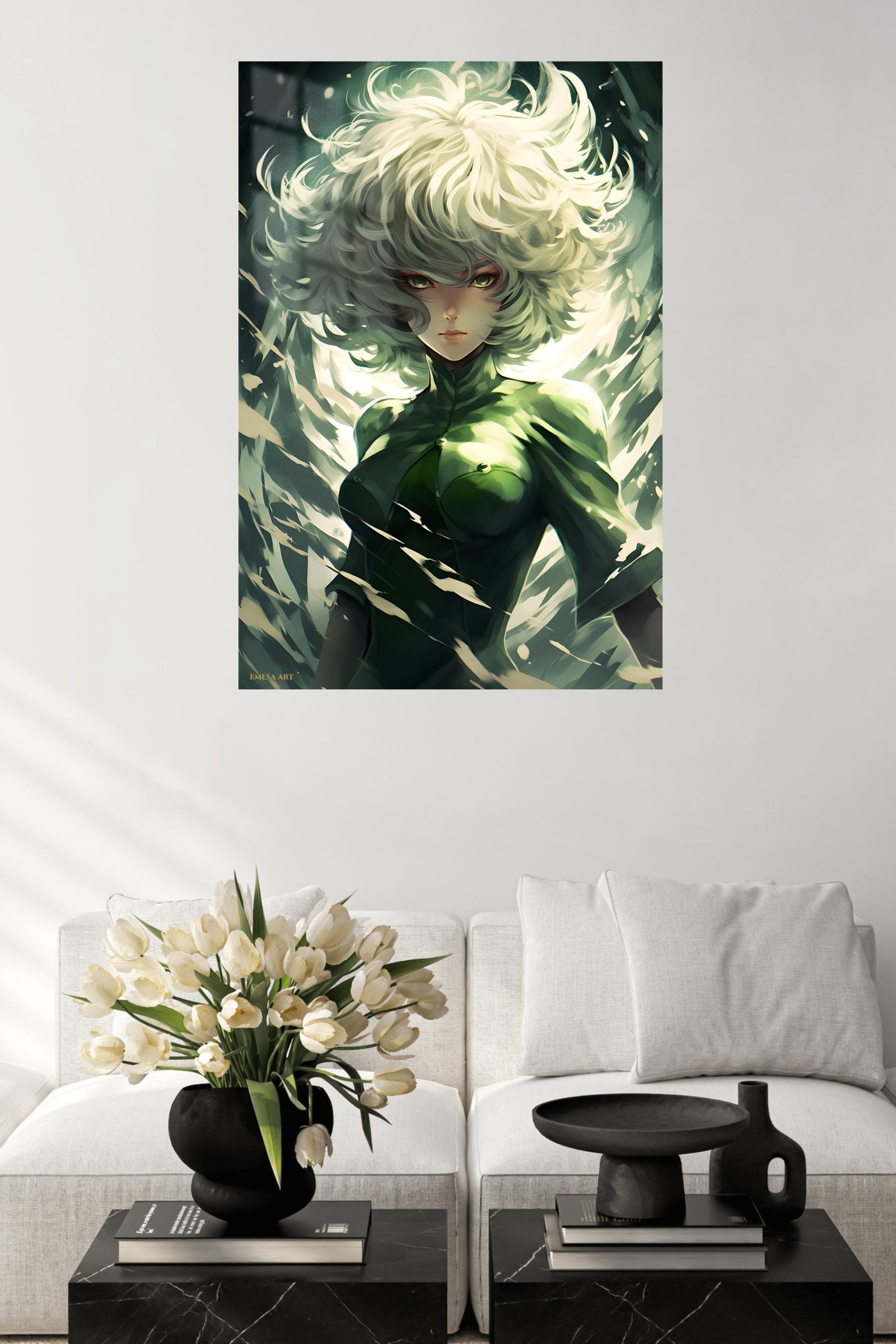 Emerald Wind Guardian metal wall art print, view 5