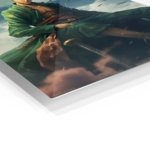 Emerald Swordsman Beneath Storm Clouds metal wall art print, view 2
