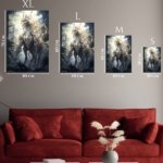 Golden Crown Forest Guardian metal wall art print, view 6