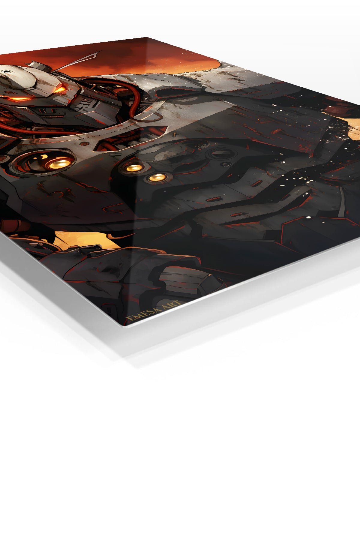 Ember-Eyed Battle Mech metal wall art print, view 2