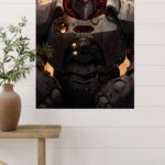 Ember-Eyed Battle Mech metal wall art print, view 4