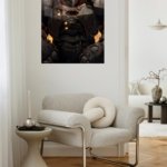 Ember-Eyed Battle Mech metal wall art print, view 5
