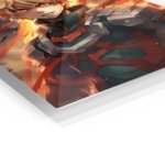 Blazing Hero Portrait metal wall art print, view 2