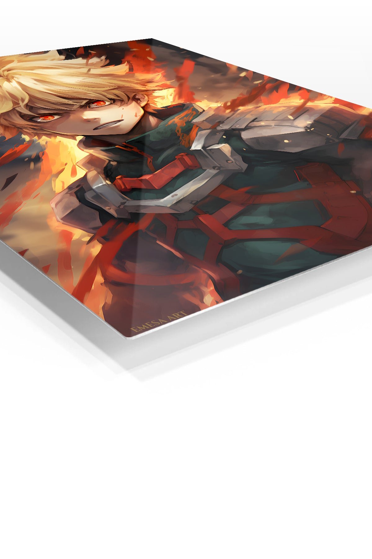 Blazing Hero Portrait metal wall art print, view 2