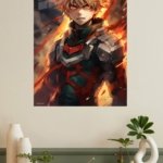 Blazing Hero Portrait metal wall art print, view 4