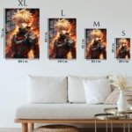 Blazing Hero Portrait metal wall art print, view 6