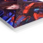 Crimson Mecha Guardian metal wall art print, view 2