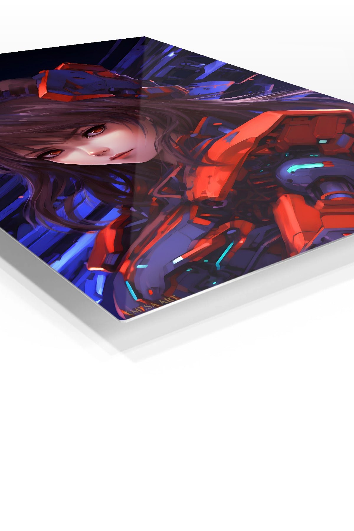 Crimson Mecha Guardian metal wall art print, view 2