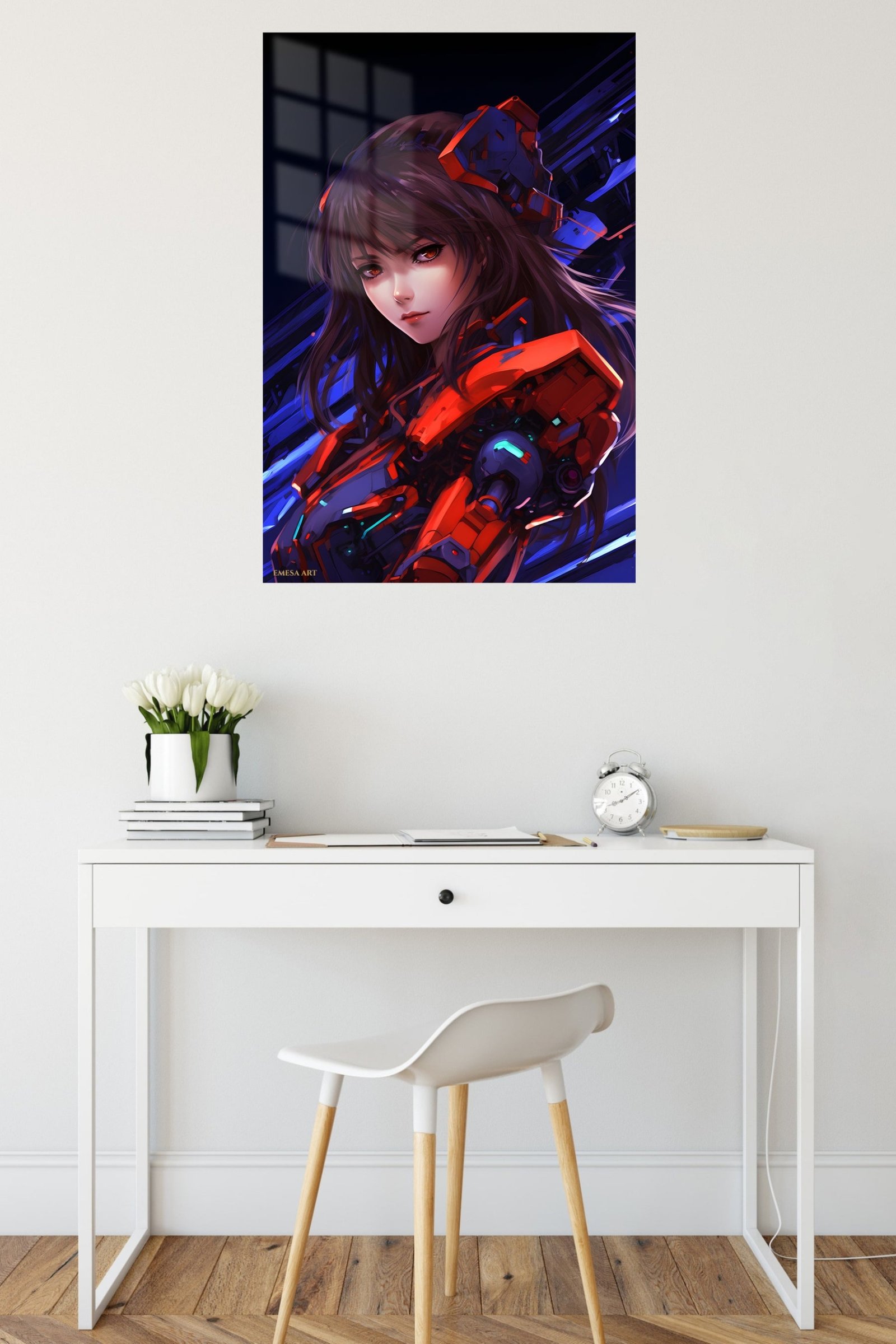 Crimson Mecha Guardian metal wall art print, view 5