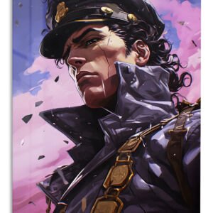 Stern Captain Beneath Violet Clouds metal wall art print