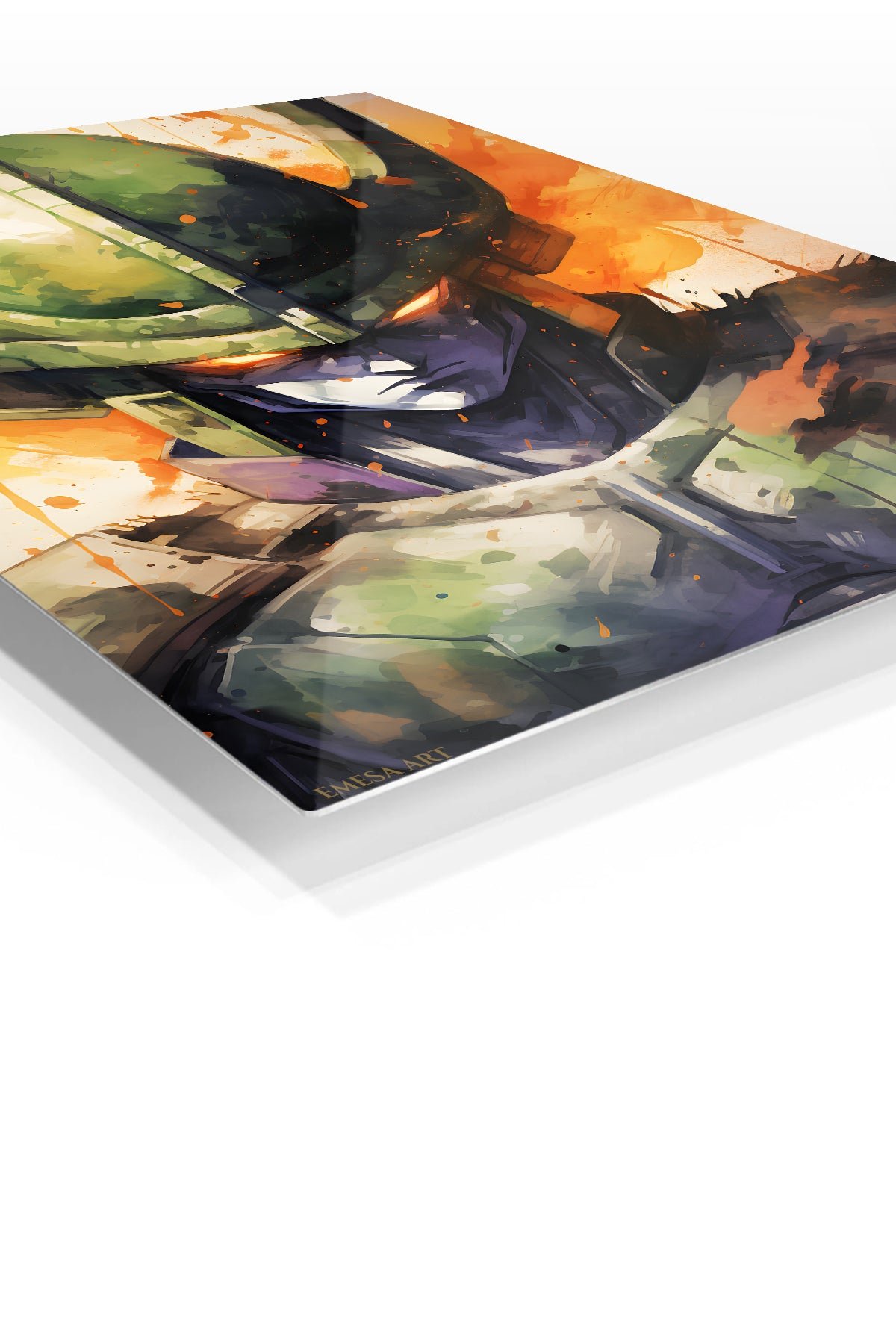 Emerald Armored Sentinel metal wall art print, view 2