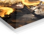 Golden-Fire Armored Warrior metal wall art print, view 2