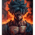 Inferno Gaze Warrior metal wall art print