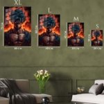 Inferno Gaze Warrior metal wall art print, view 6