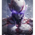 Shattered Violet Sentinel metal wall art print