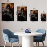Shadowed Warrior in Crimson Booth metal wall art print, view 6