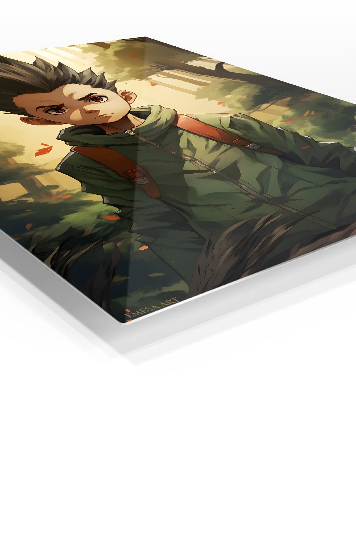 Forest Explorer with Spiked Hair metal wall art print, view 2