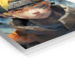 Golden-Haired Fiery Ninja Portrait metal wall art print, view 2