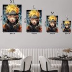 Golden-Haired Fiery Ninja Portrait metal wall art print, view 6