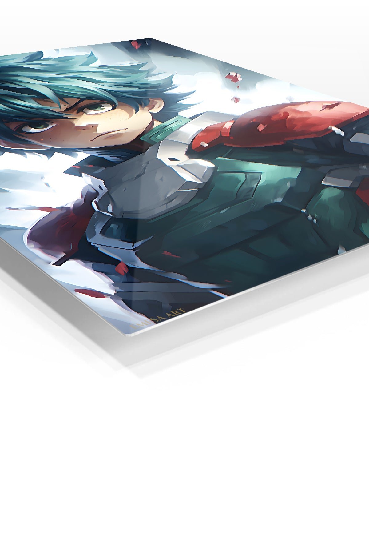 Teal-Haired Armored Hero metal wall art print, view 2
