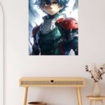 Teal-Haired Armored Hero metal wall art print, view 5