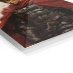 Crimson Cloak Warrior metal wall art print, view 2