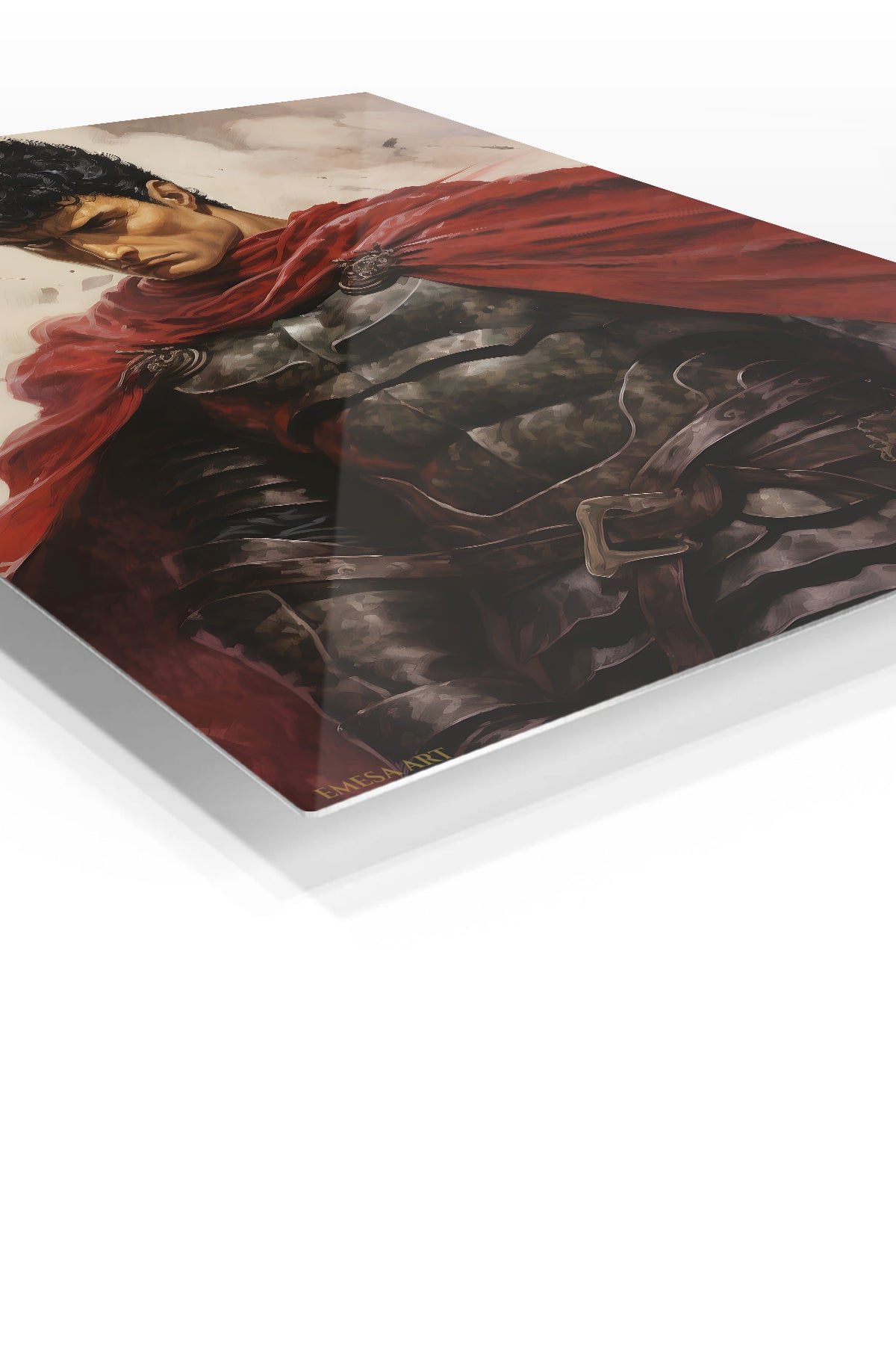 Crimson Cloak Warrior metal wall art print, view 2