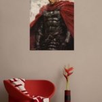 Crimson Cloak Warrior metal wall art print, view 5