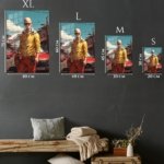 Sunglasses Hero on a Sunlit Street metal wall art print, view 6