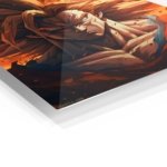 Flame Aura Warrior metal wall art print, view 2