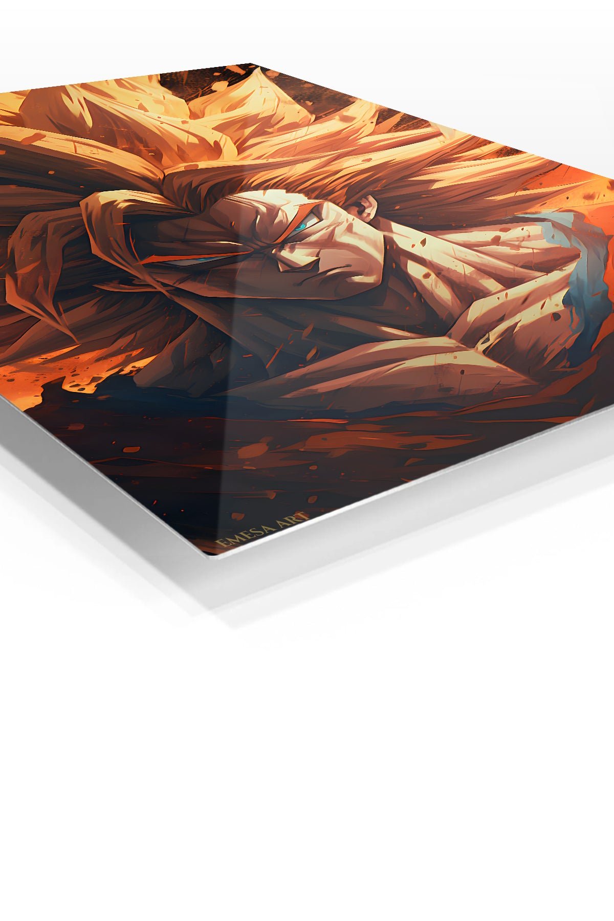 Flame Aura Warrior metal wall art print, view 2