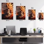 Flame Aura Warrior metal wall art print, view 6