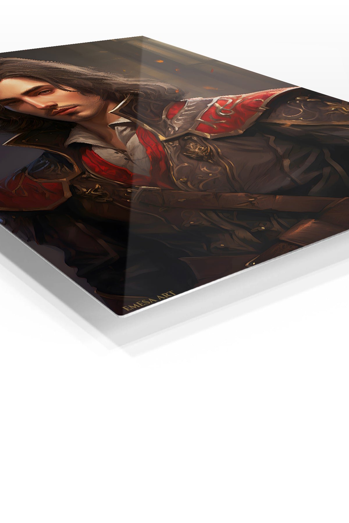 Emberlit Armored Adventurer metal wall art print, view 2