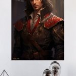 Emberlit Armored Adventurer metal wall art print, view 4