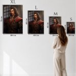 Emberlit Armored Adventurer metal wall art print, view 6