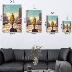 Yellow Coat Through the Ruined City metal wall art print, view 6